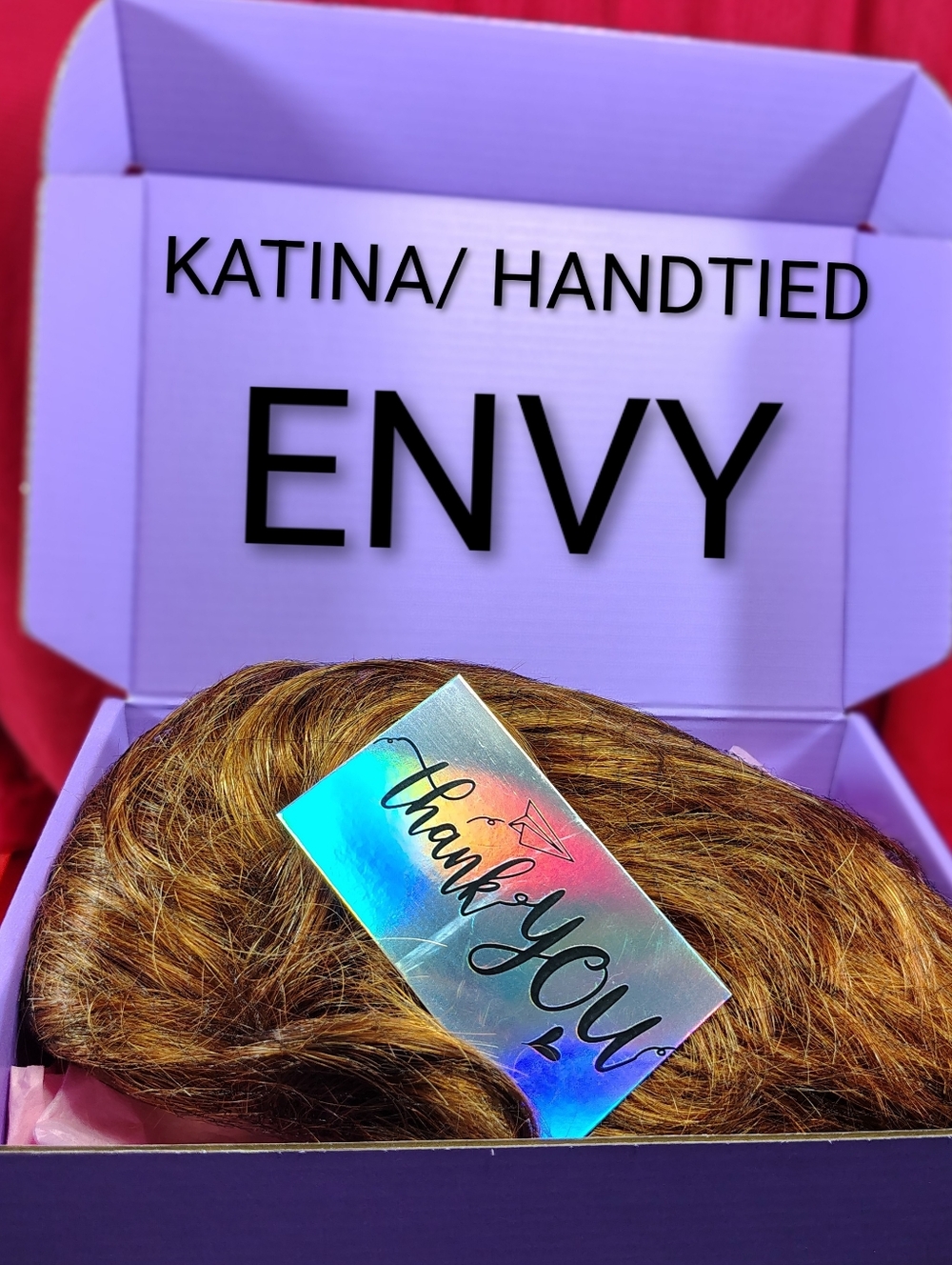 Envy Short Layered Wig in Light Auburn Katina.